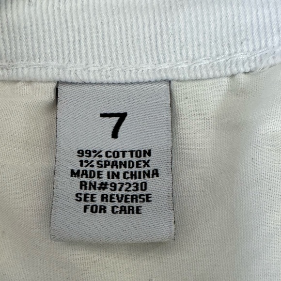 Almost Famous 7 Light blue flared leg raw hem high rise double denim Block color - Picture 5 of 9